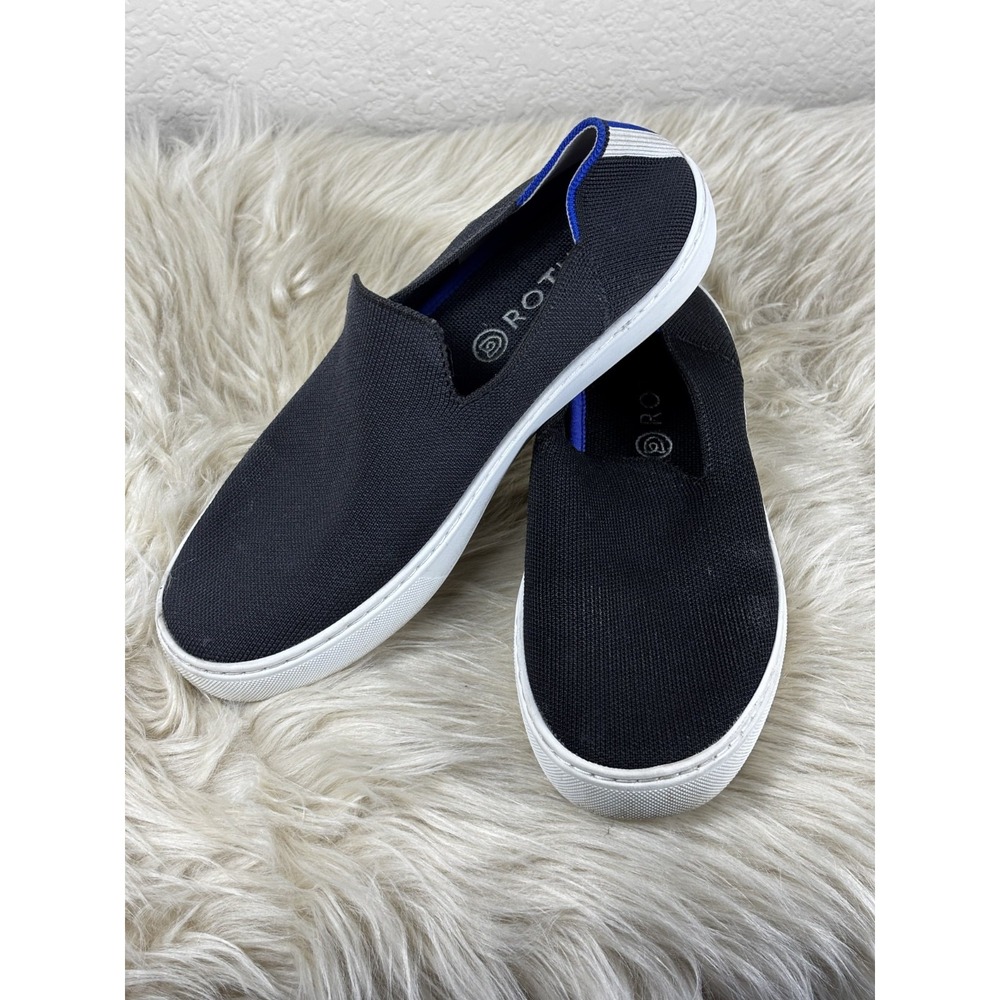 Rothy's Tree Lounge Slip On Sneakers Women's 9 Navy Sustainable Minimalist Chic